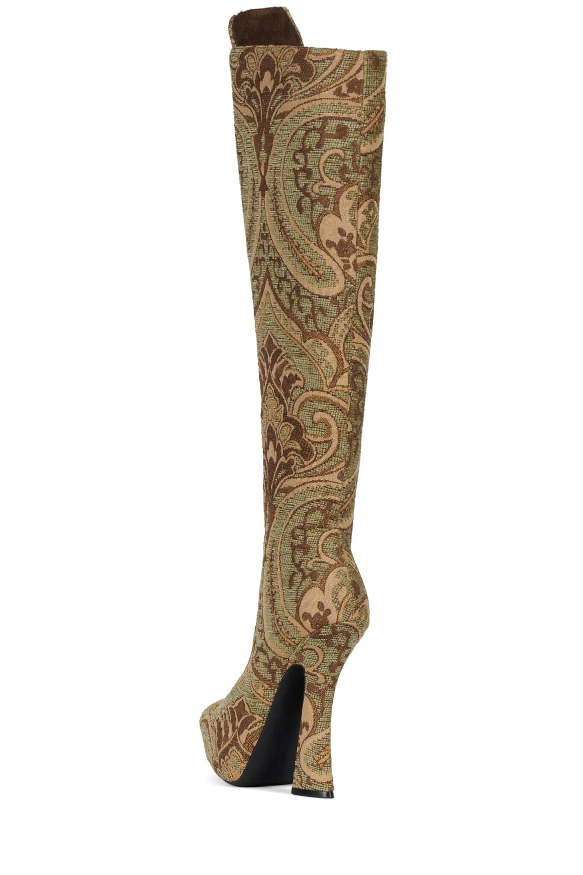 POP-OFF-EM Platform Boot - Olive Tapestry | Jeffrey Campbell