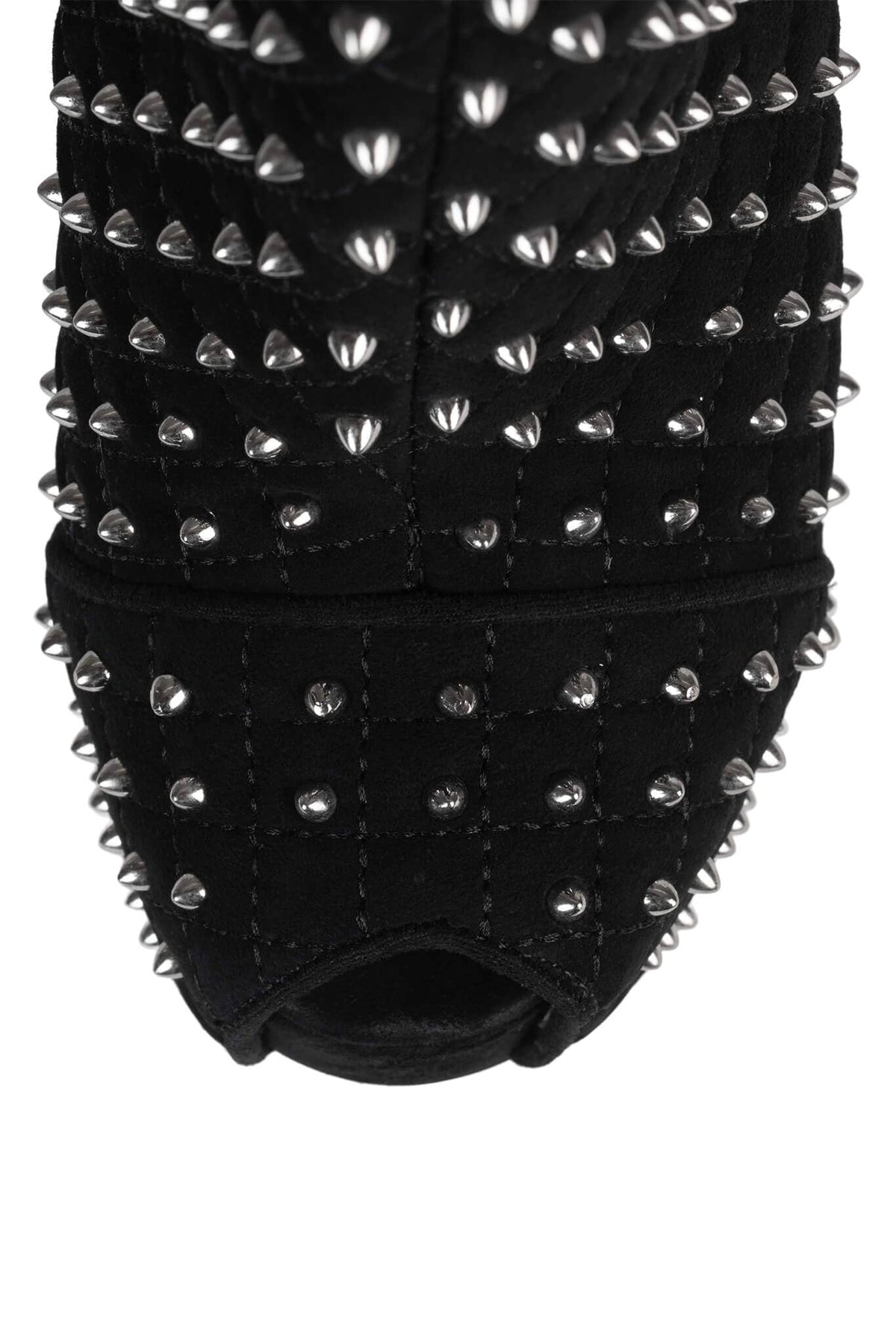 MIDNITE-Q Wedge Platforms - Black Suede Silver | Jeffrey Campbell