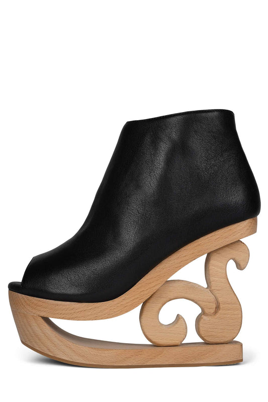 SKATE Wooden Wedge Platforms - Black | Jeffrey Campbell