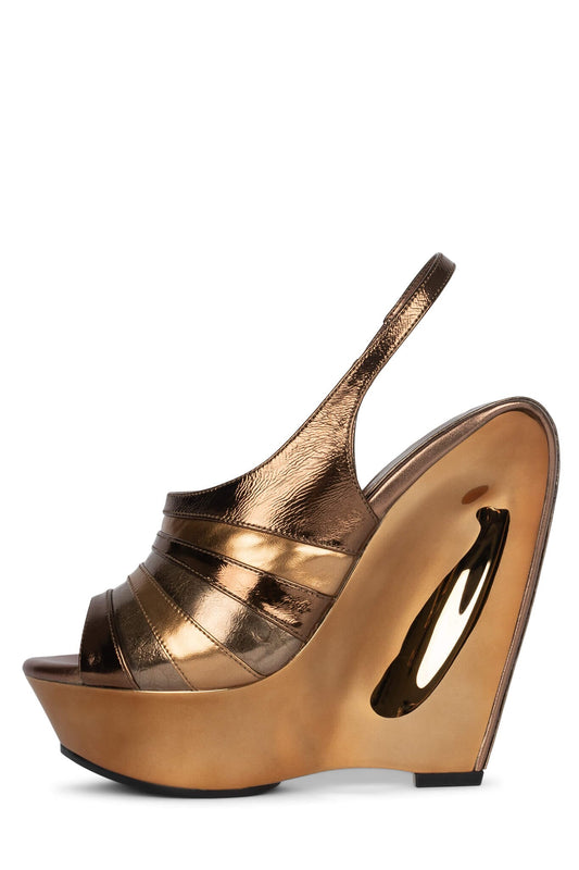 HYPERSPEED Slingback Sandal - Bronze Combo | Jeffrey Campbell