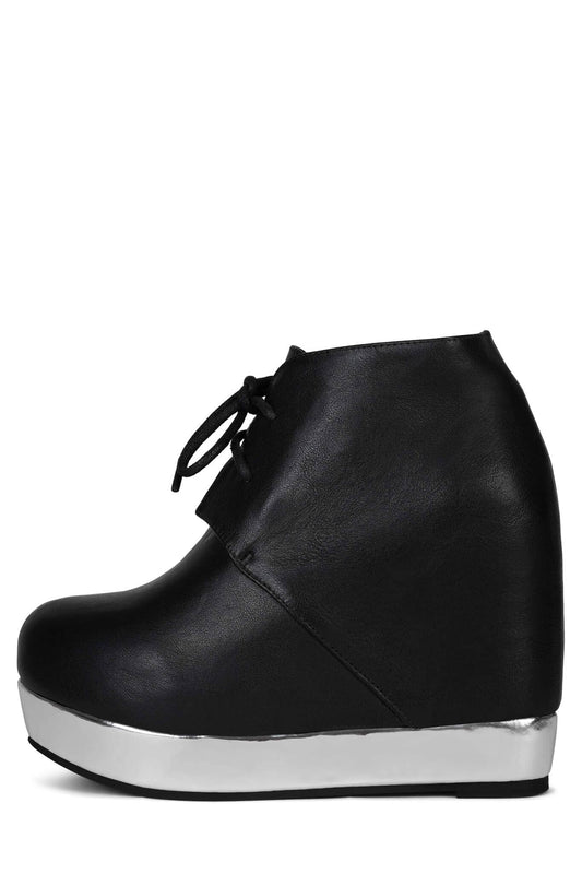 ALEXIS Ankle Boots - Black Silver | Jeffrey Campbell