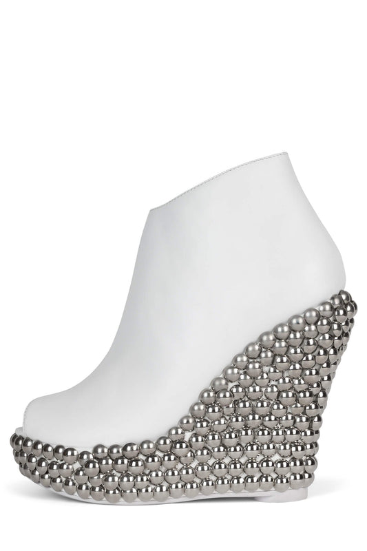TICK Platform Booties - White | Jeffrey Campbell