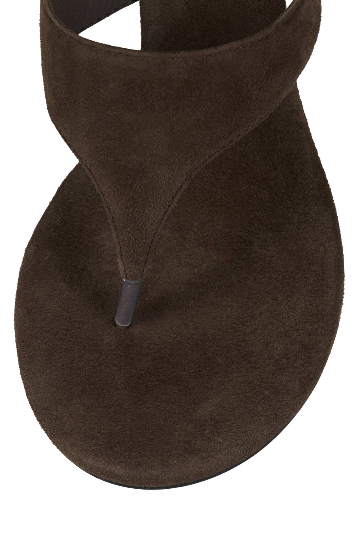 MARILLA Heeled Thong Sandal - Coffee Suede | Jeffrey Campbell