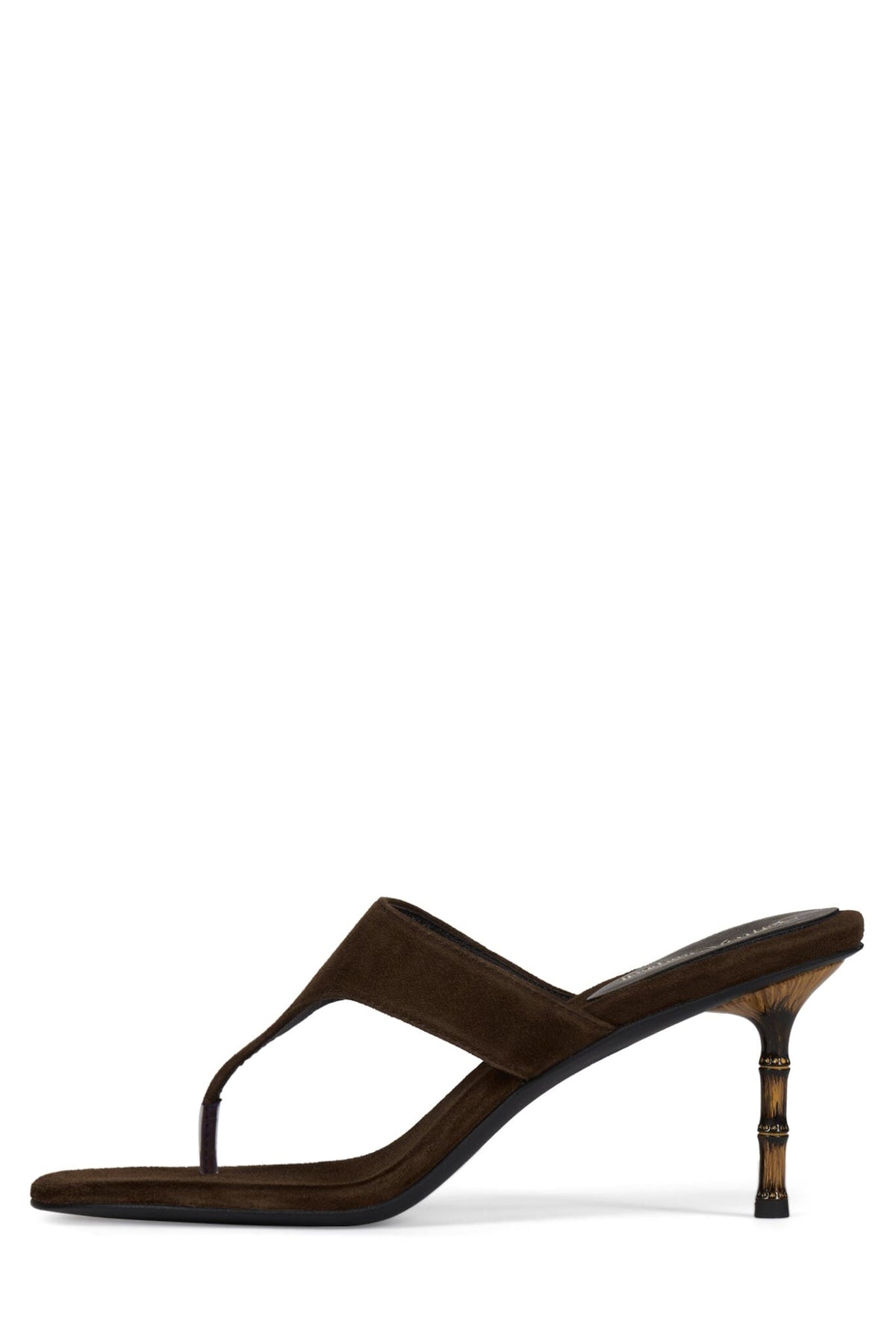 MARILLA Heeled Thong Sandal - Coffee Suede | Jeffrey Campbell