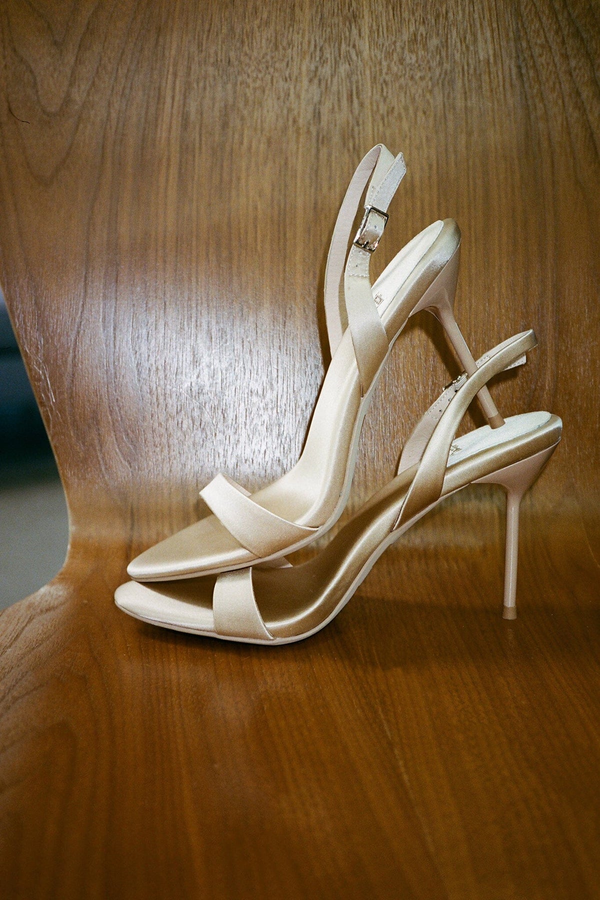 GO-GETTER Heeled Sandals - Champagne Satin | Jeffrey Campbell