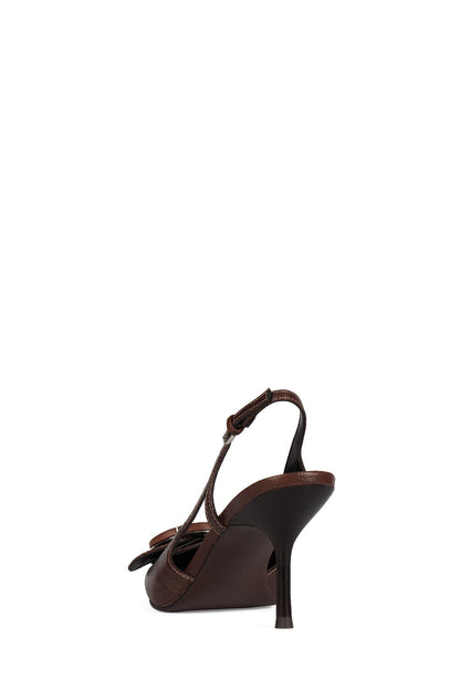 HANNIGAN Heeled Slingback - Brown Combo | Jeffrey Campbell