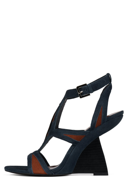 TAM-TAM - Navy Suede Orange | Jeffrey Campbell