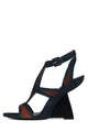 Navy Suede Orange