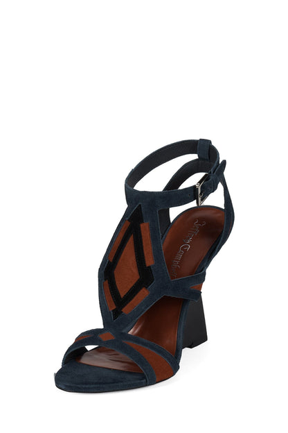 TAM-TAM - Navy Suede Orange | Jeffrey Campbell