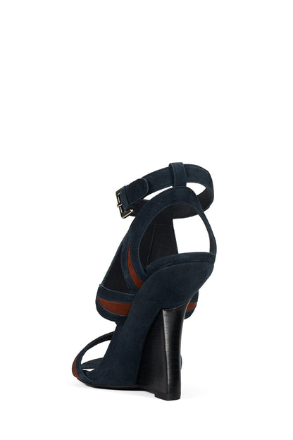TAM-TAM - Navy Suede Orange | Jeffrey Campbell