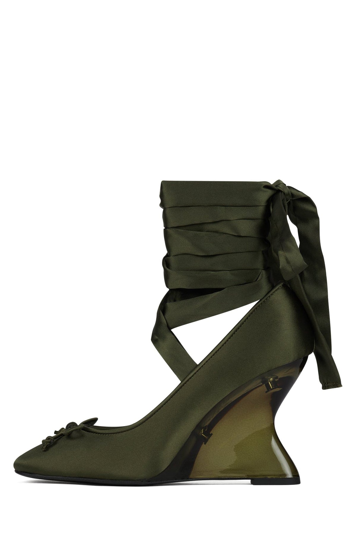 EFFACE Ballet Heels - Khaki Satin Combo | Jeffrey Campbell