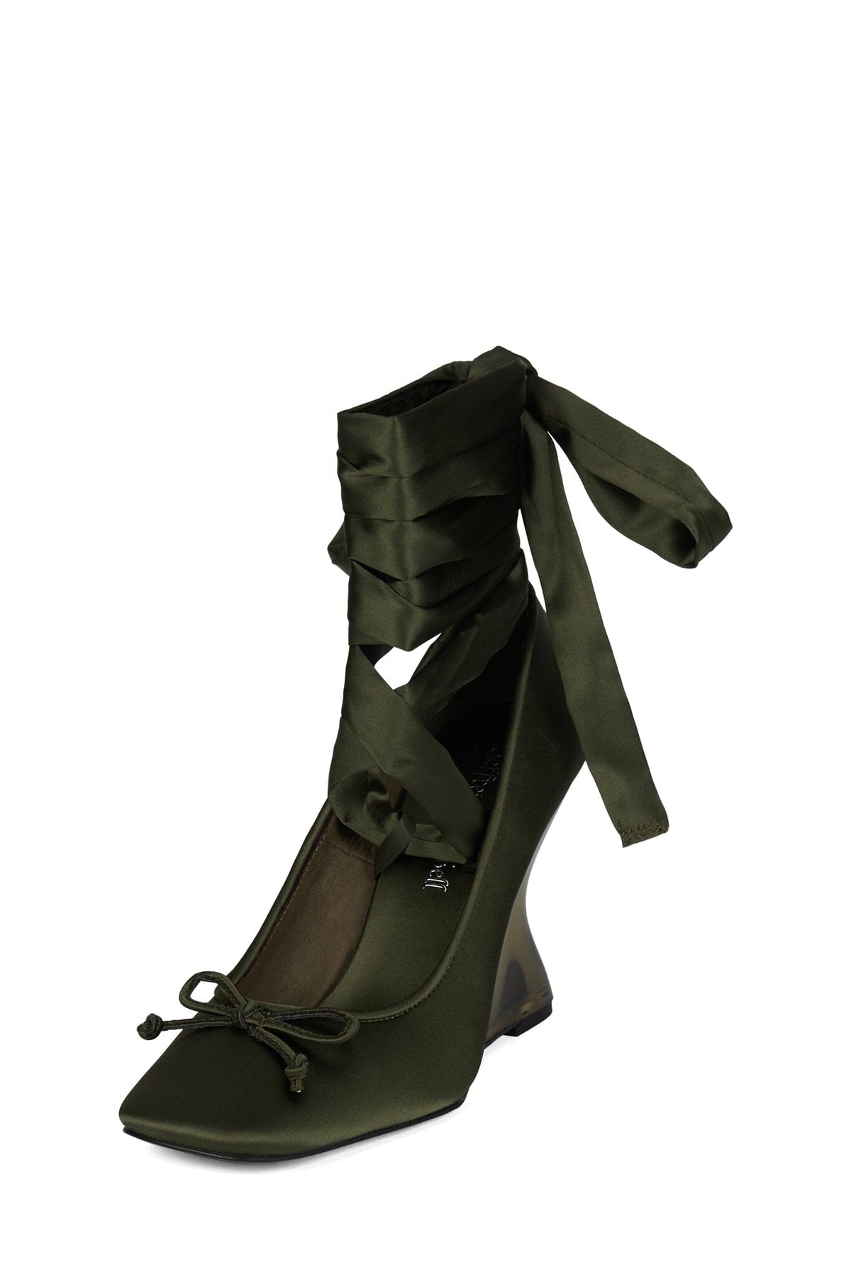 EFFACE Ballet Heels - Khaki Satin Combo | Jeffrey Campbell