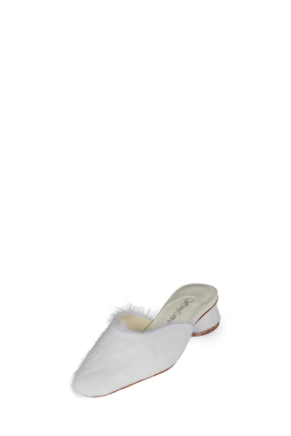 MOLLY-2F Heeled Mule - Ivory Longhair | Jeffrey Campbell
