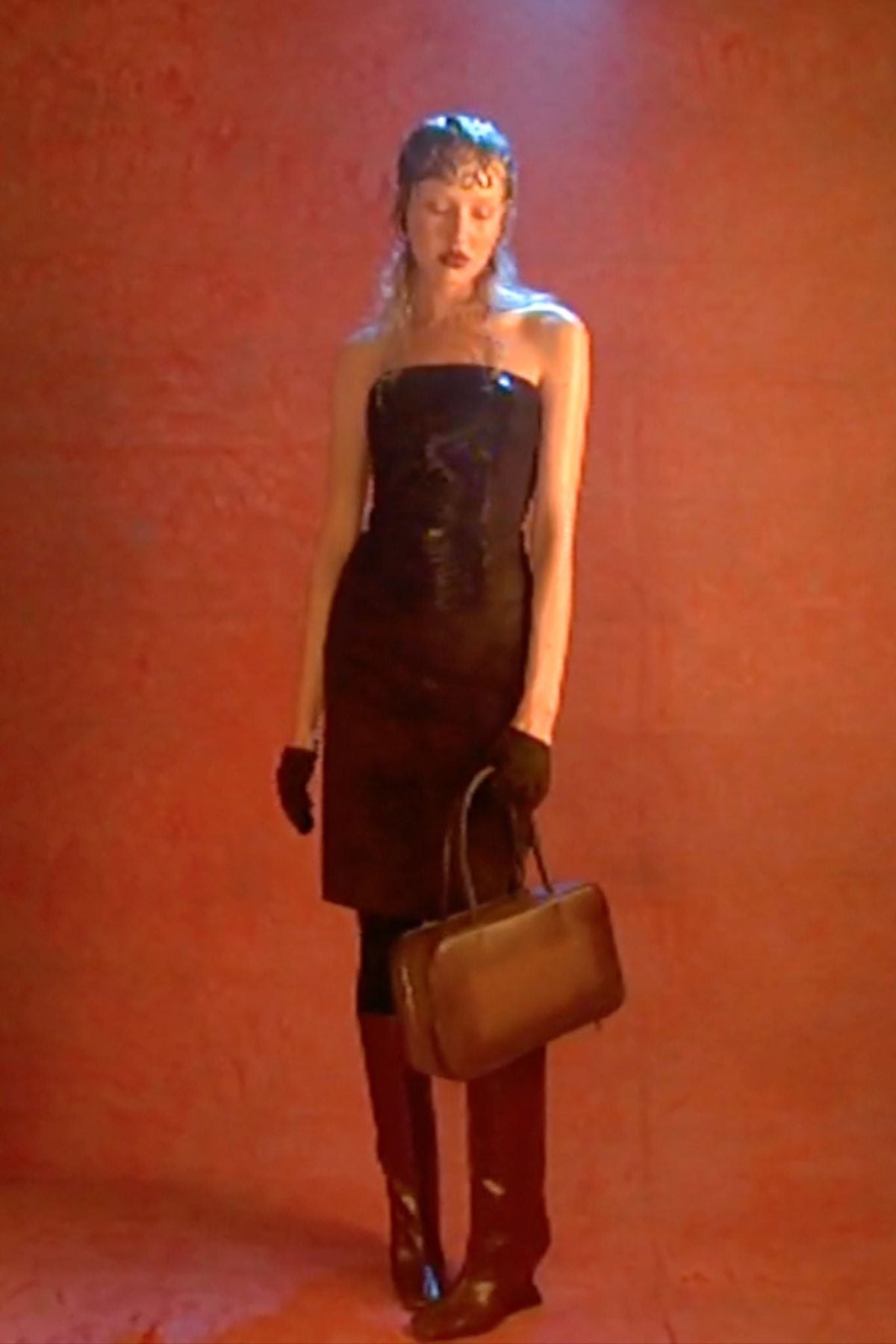 AMALIE SKIRT Pencil Skirt - Rust Suede | Jeffrey Campbell