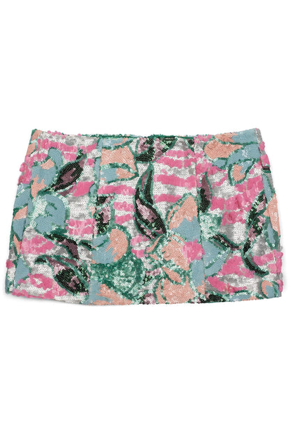 MAISY-SEQ SKIRT - Teal Multi | Jeffrey Campbell