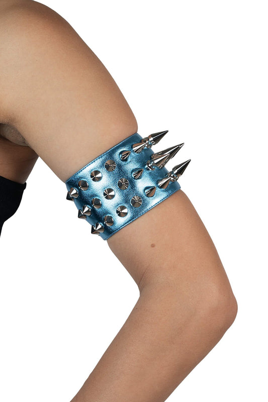 PARTY-GIRL Arm-Cuff - Blue Metallic Silver | Jeffrey Campbell