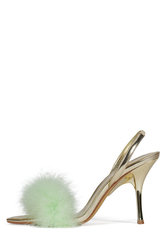 THE-FRUG Slingback Sandal - Light Gold Green Combo | Jeffrey Campbell