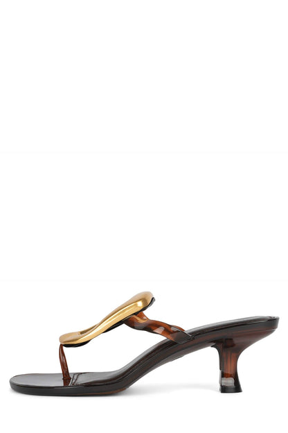 LINQ-UP-J - Brown Shiny Gold | Jeffrey Campbell