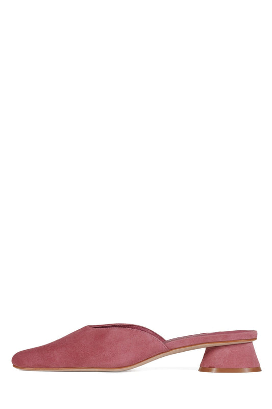 MOLLY Kitten Heel Mule - Dusty Rose Suede | Jeffrey Campbell