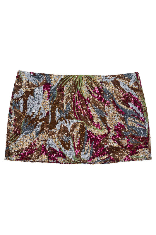 MAISY-SEQ SKIRT - Orange Multi | Jeffrey Campbell