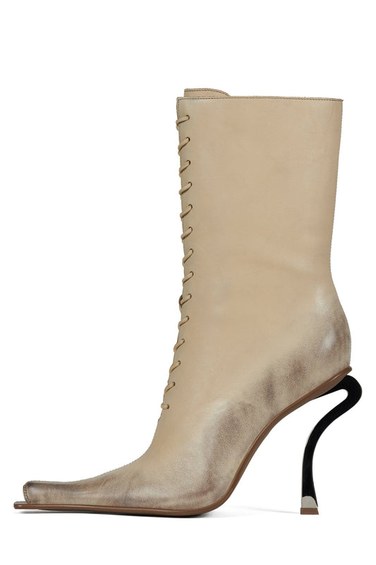REMBRANDT Heeled Boot - Beige Ruboff | Jeffrey Campbell