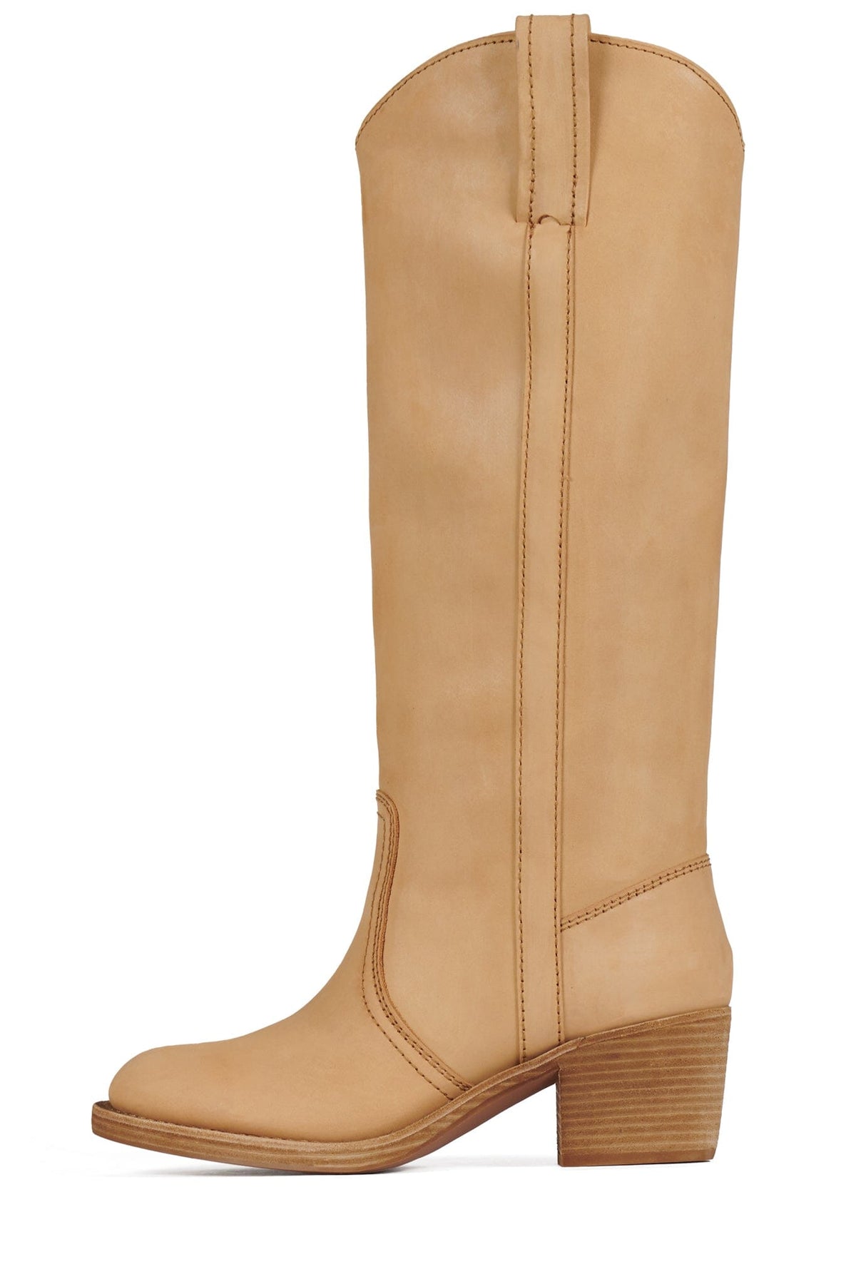 BLESSIE Knee-High Boot - Natural Distressed | Jeffrey Campbell