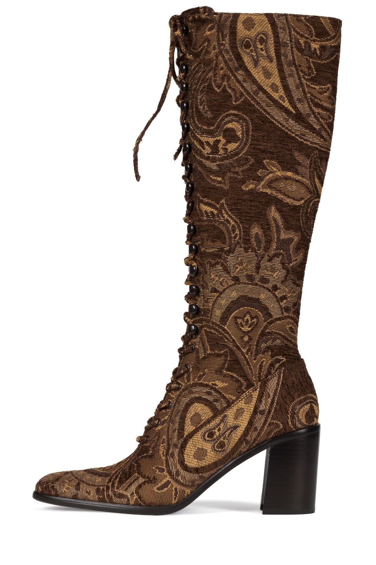 ARCHILLE-K Heeled Boot - Brown Tapestry | Jeffrey Campbell