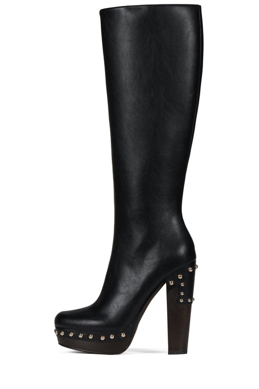 KAMARI Platform Knee-High Boot - Black Gold | Jeffrey Campbell
