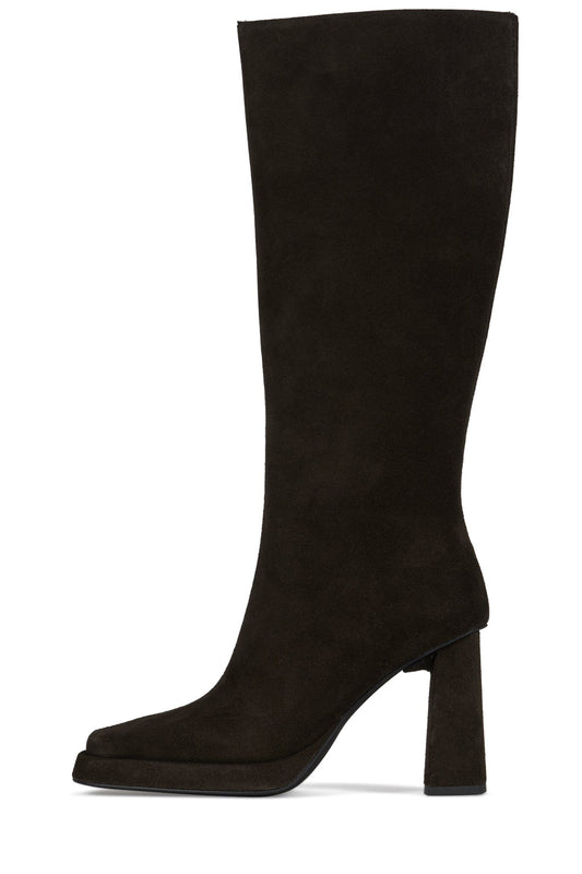MAXIMAL-3 Platform Knee-High Boot - Brown Suede | Jeffrey Campbell