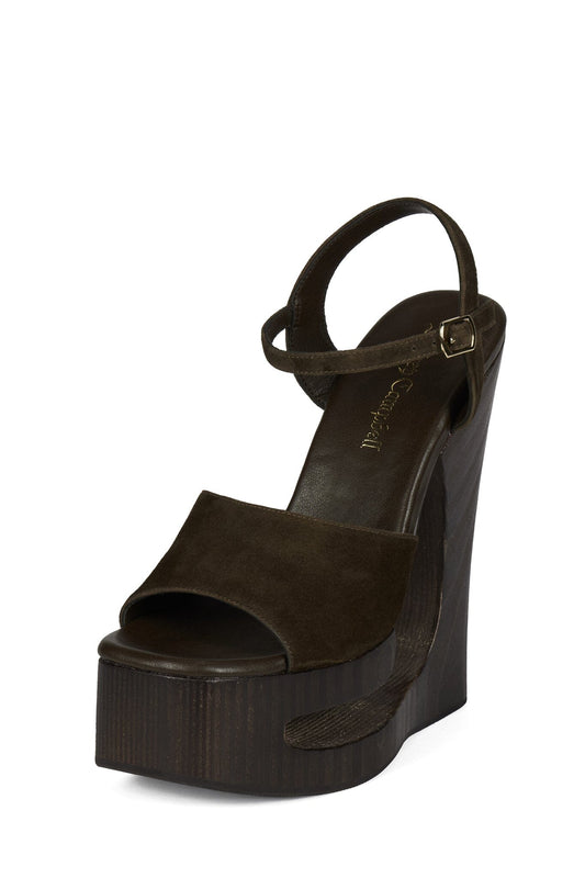 FLAG-GIRL Platform Sandal - Brown Suede | Jeffrey Campbell