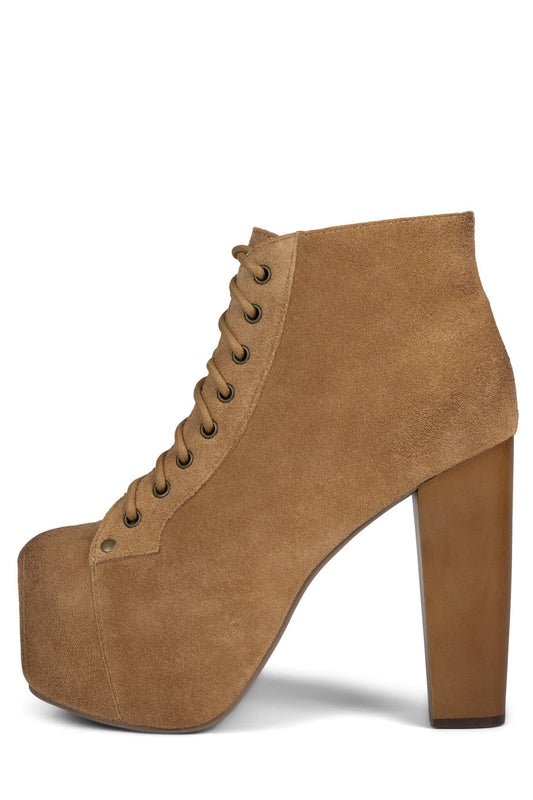 LITA - Apricot Suede Wood | Jeffrey Campbell