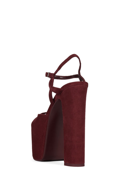 EVER-LAST Platform Sandal - Wine Suede | Jeffrey Campbell