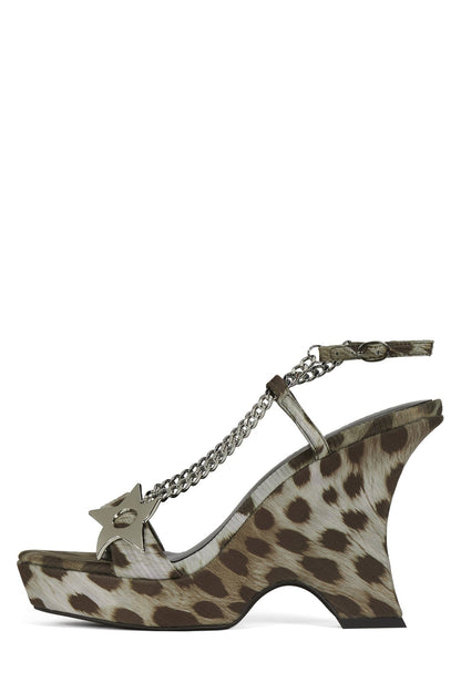 HOTTIE - Green Cheetah Silver | Jeffrey Campbell
