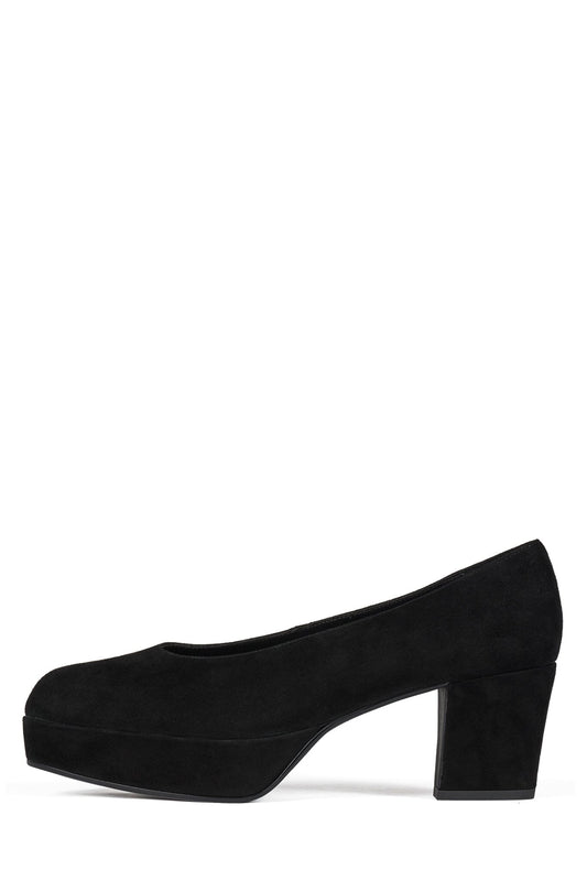 CHAPTERS Platform Pump - Black Suede | Jeffrey Campbell