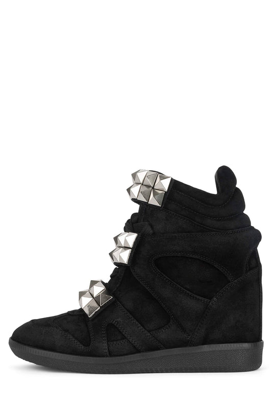 YEAHYEAH - Black Suede Silver | Jeffrey Campbell