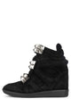 Black Suede Silver