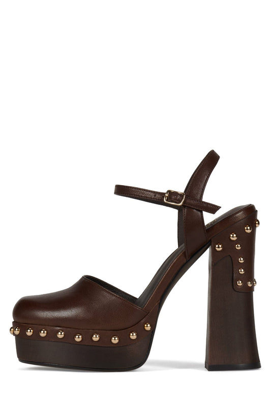 EXTROVERT Platform Pump - Coffee Gold | Jeffrey Campbell