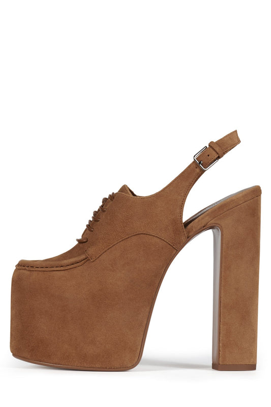 LAST-4EVER Platform Oxford - Tan Suede | Jeffrey Campbell