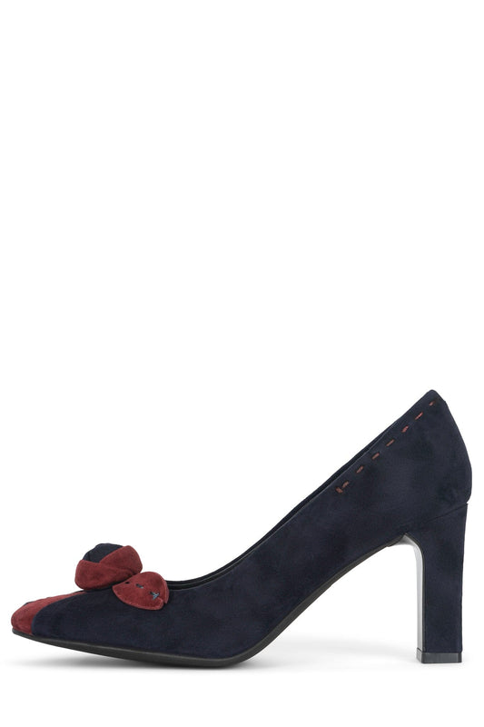 LEISURE - Navy Wine Suede | Jeffrey Campbell