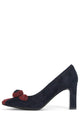 Navy Wine Suede