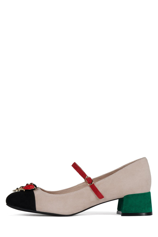 JITTERBUG2 - Ivory Black Suede Combo | Jeffrey Campbell