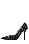 Black Suede Silver