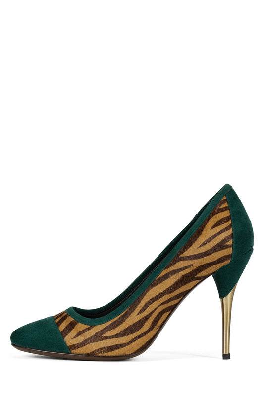 MIRRORS-F - Beige Zebra Turquoise | Jeffrey Campbell