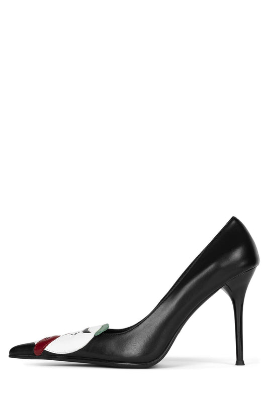 FUNNY-MAN Stiletto Pump - Black Combo | Jeffrey Campbell