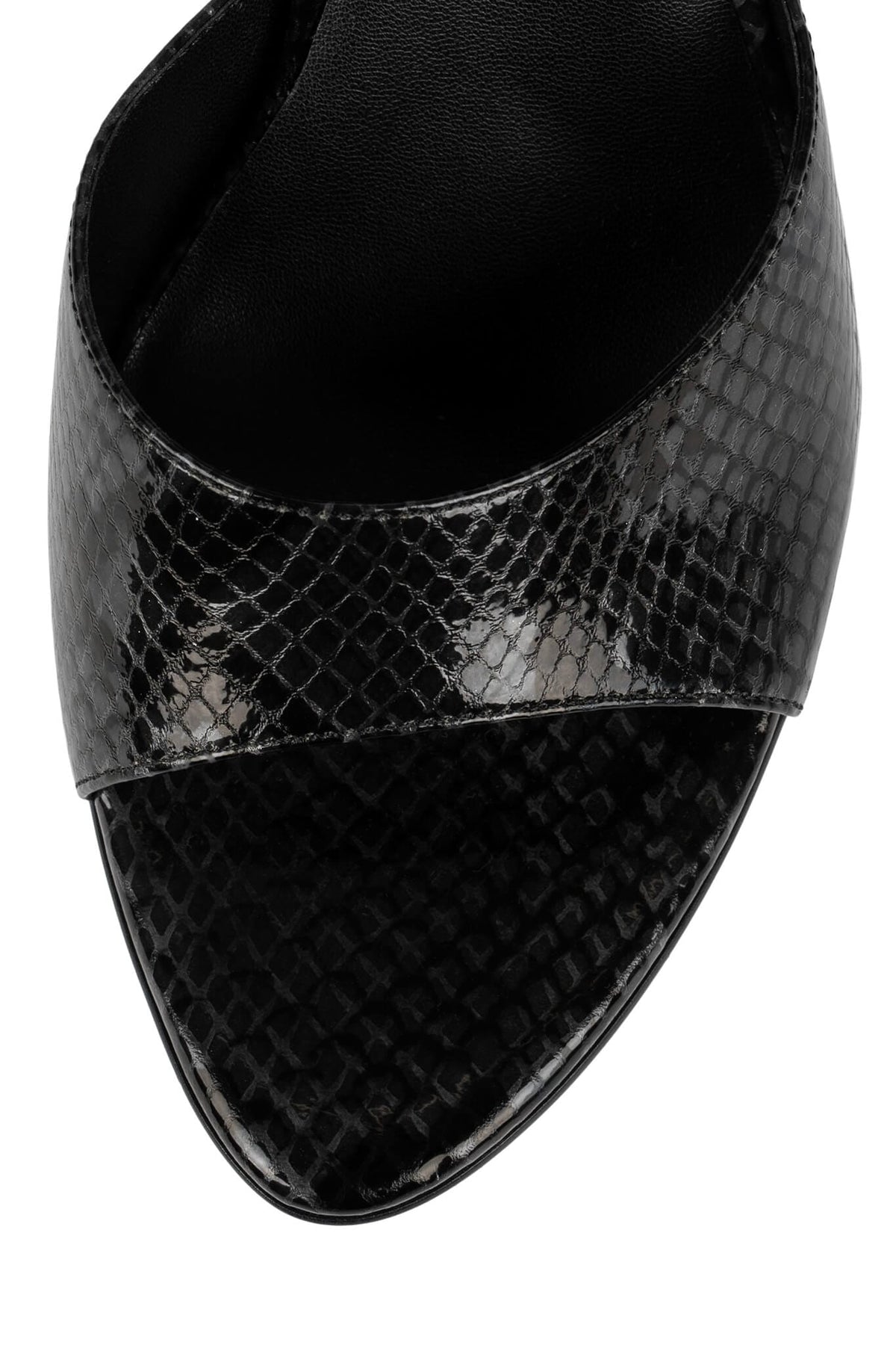 AGENT Heeled Sandal - Grey Black Python | Jeffrey Campbell