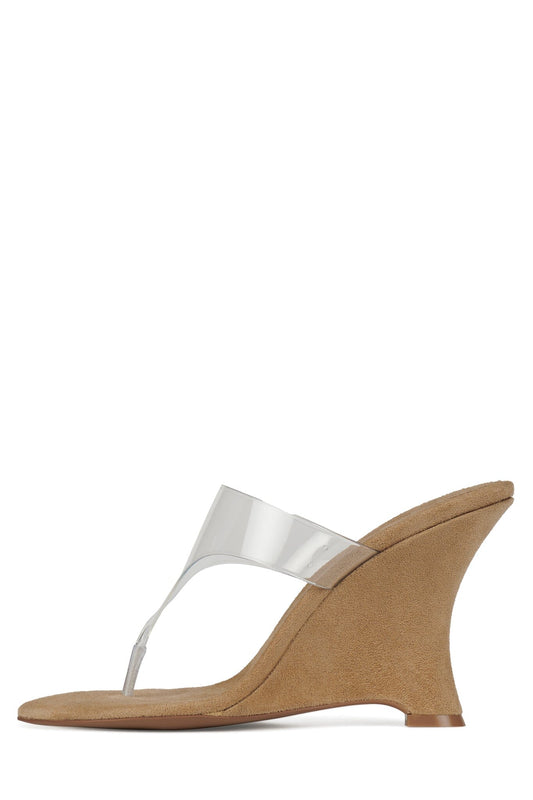 PERSISTENT - Beige Suede Clear | Jeffrey Campbell