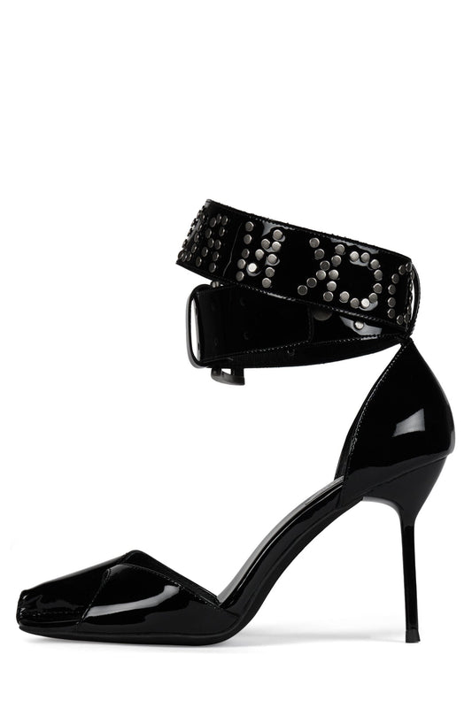 STAGE-DIVE Stiletto Sandal - Black Patent | Jeffrey Campbell