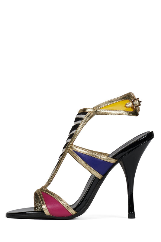KALEIDO-F - Gold Zebra Multi | Jeffrey Campbell