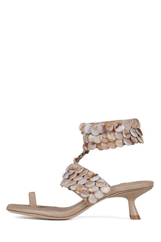 COCONUT-SH Heeled Sandal - Espresso Suede Combo | Jeffrey Campbell