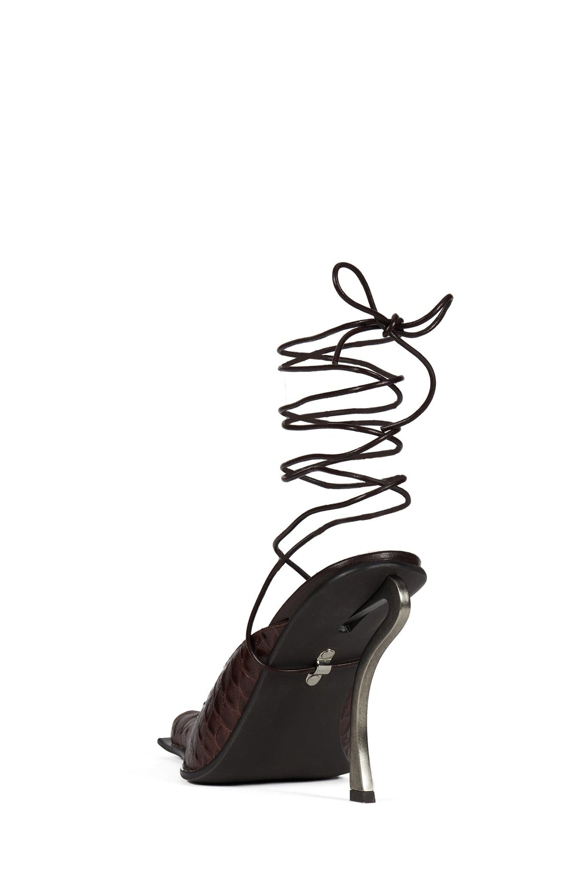 PARALLAX Heeled Mule - Brown Snake | Jeffrey Campbell